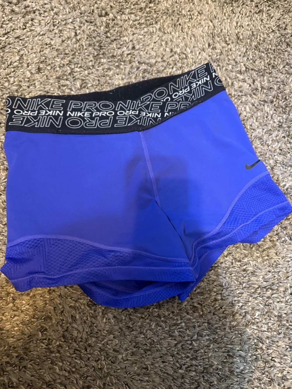 Nike Pro purple Compression Training Shorts with Black Branded Waistband